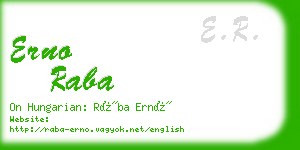 erno raba business card